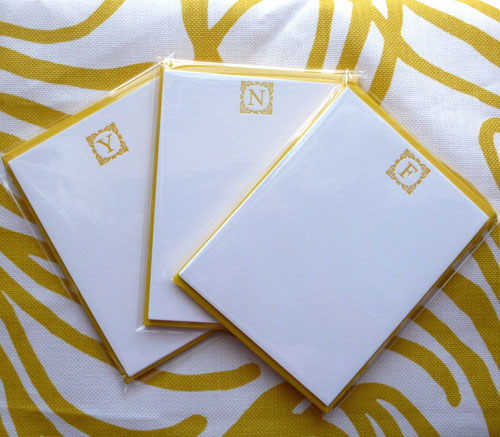 monogramcardsyellow